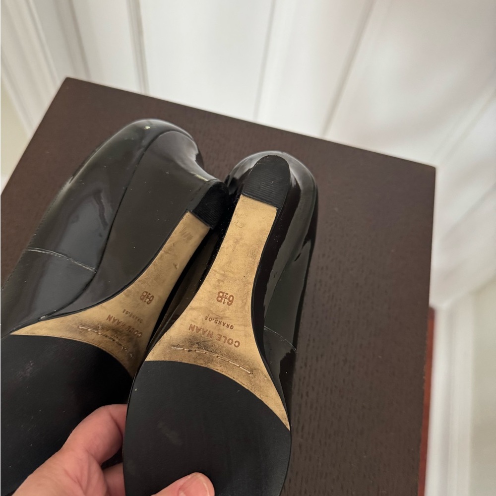 Cole Haan Black Patent Leather Wedge Pumps - Picture 5 of 6
